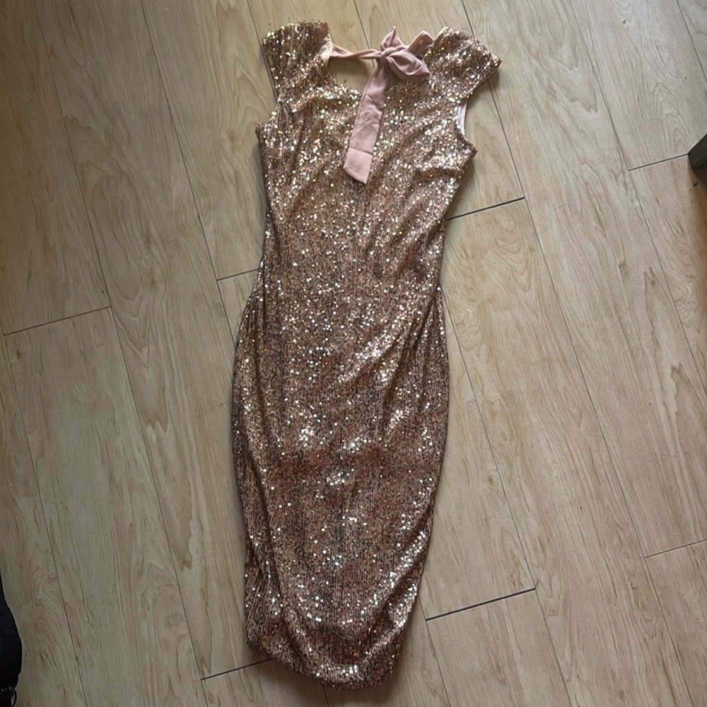 Gold Sequin Dress - S